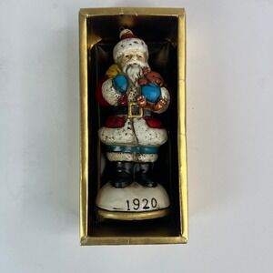 Vtg Memories of Santa 1920 Figurine Christmas Collectible Ornament In Box 6in